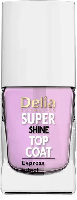 Delia Cosmetics - Super Shine vrchní lak Top Coat   - Olej z acai - Rychleschnoucí - 11 ml