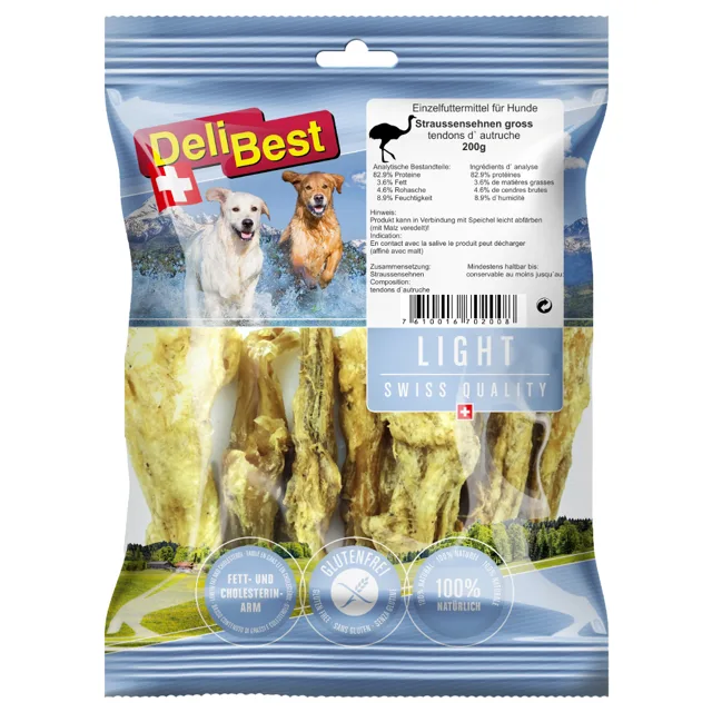 DeliBest Light pštrosí šlachy - 200 g