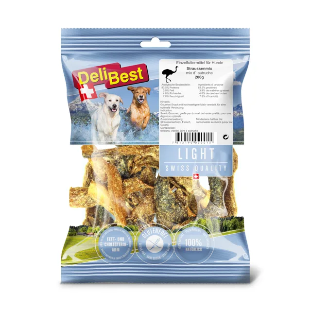 DeliBest Light pštrosí směs Gourmet 200 g