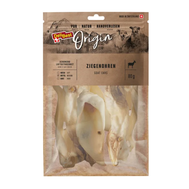 DeliBest Origin kozí uši - 2 x 80 g