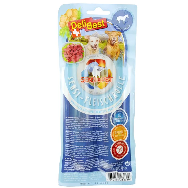 DeliBest Sensi koňská masová rolka - 12 x 400 g