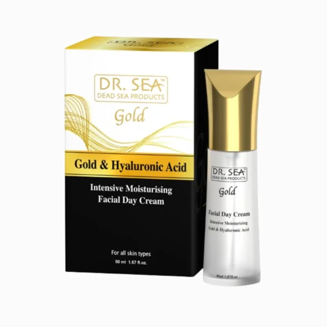 Denní intenzivní pleťový krém s kosmetickým zlatem a kyselinou hyaluronovou - 50 ml - Dr. Sea