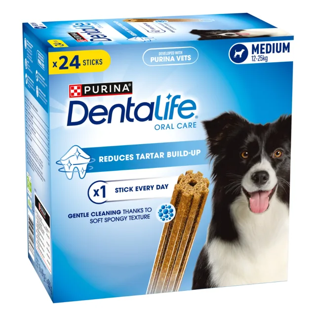 Dentalife Medium pamlsky pro střední psy - 24 kusů (8 x 69 g)