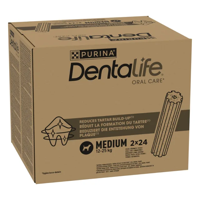 Dentalife Medium pamlsky pro střední psy - 48 kusů (16 x 69 g)