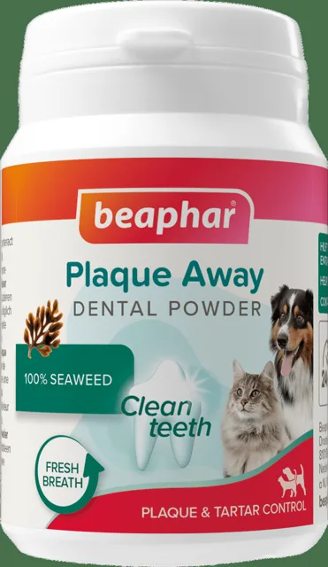 Dentální prášek Beaphar Plaque Away 80 g