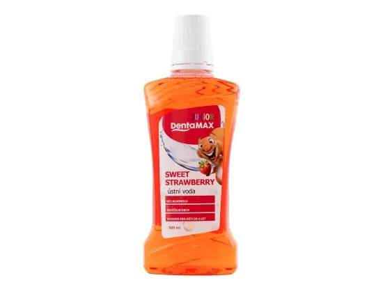 DentaMax ústní voda bez alkoholu JUNIOR Strawberry 500 ml
