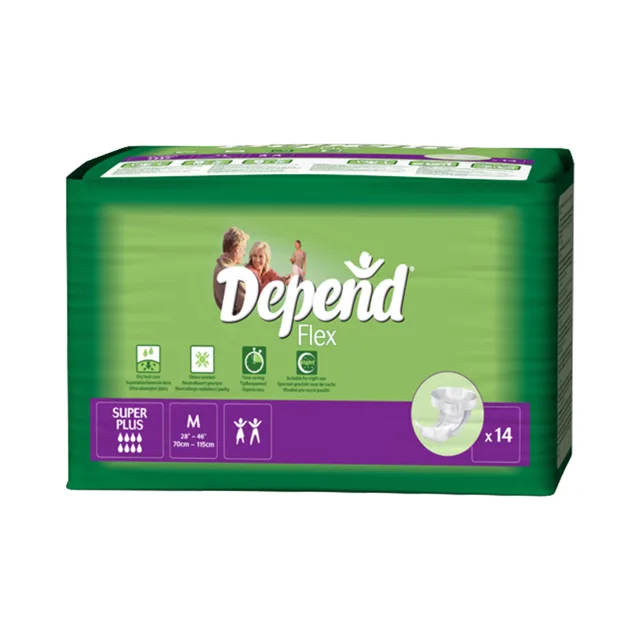 Depend Flex Super Plus vel. M plenkové kalhotky prodyšné 14 ks