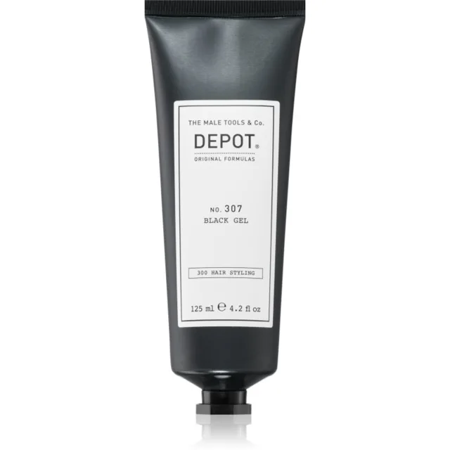 DEPOT 300 HAIR STYLING NO. 307 BLACK GEL stylingový gel pro tmavé vlasy 125 ml