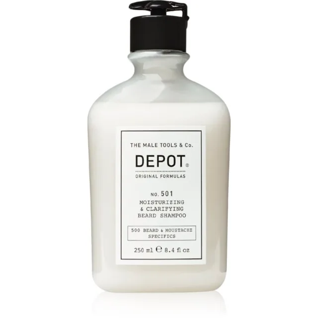 DEPOT 500 BEARD & MOUSTACHE SPECIFICS NO. 501 MOISTURIZING & CLARIFYING BEARD SHAMPOO hydratační šampon na vousy 250 ml
