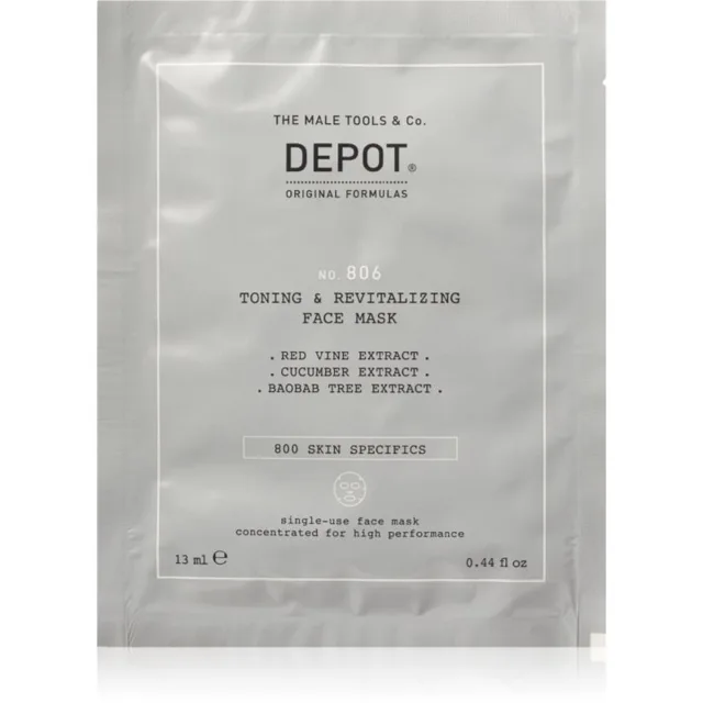 DEPOT NO. 806 TONING & REVITALIZING FACE MASK revitalizační pleťová maska pro muže 12x13 ml