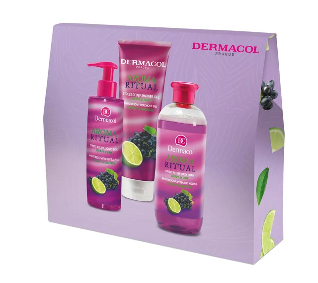 Dermacol Dárková sada koupelové péče Hrozny s limetkou I.