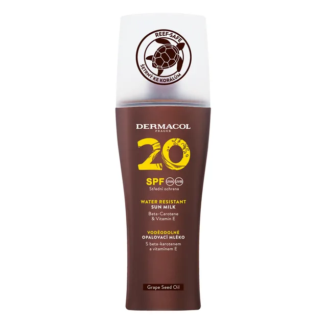 Dermacol Voděodolné opalovací mléko SPF 20 (Sun Milk) 200 ml