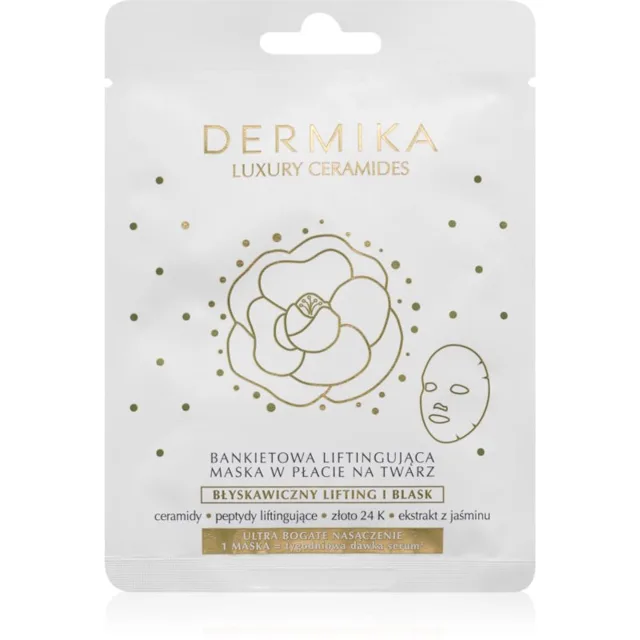 Dermika Luxury Ceramides liftingová plátýnková maska s ceramidy 1 ks