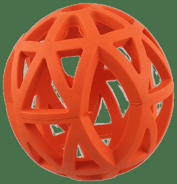 Děrovaný míček Dog Fantasy oranžový 12,5cm