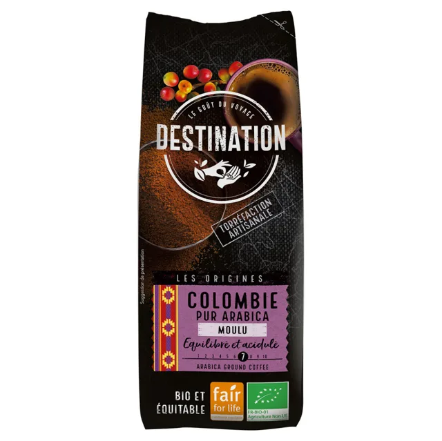 DESTINATION Káva mletá Kolumbie BIO 250 g