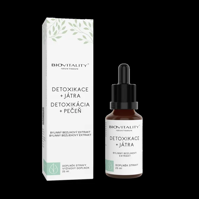 Detoxikace + játra bezlihová tinktura – kapky 25 ml – Green idea