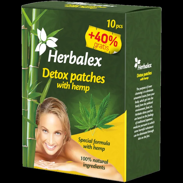 Detoxikační náplasti s konopím – 14 ks – Herbalex