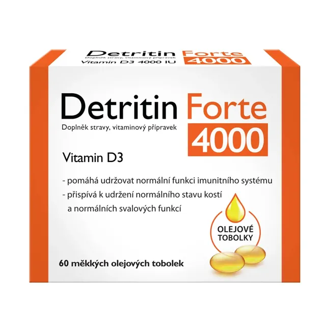 Detritin Forte Vitamin D3 4000 IU 60 měk.tobolek