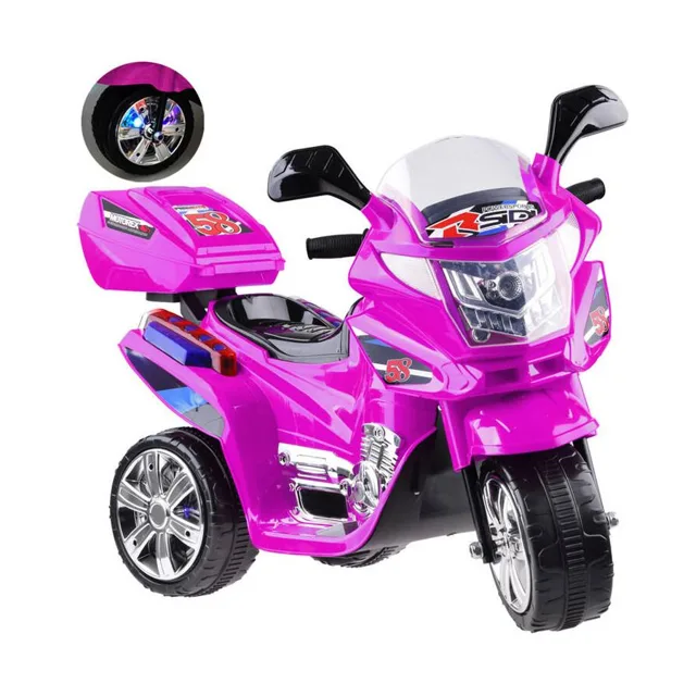 Dětská růžová elektrická motorka