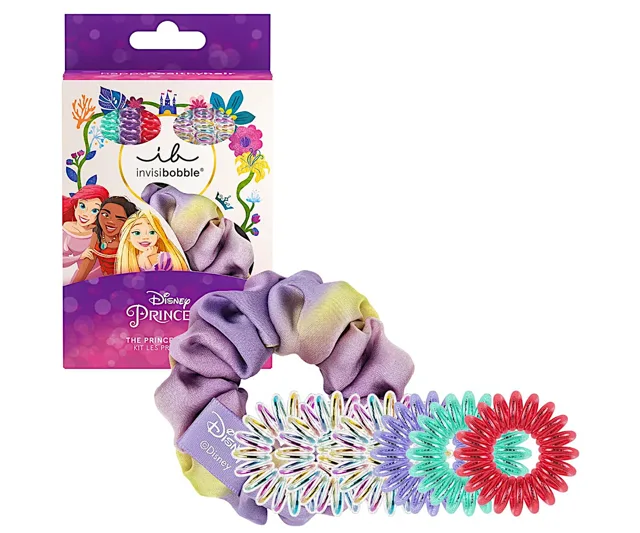 Dětská sada barevných ozdobných spirálových gumiček Invisibobble Disney The Princesses Set + dárek zdarma