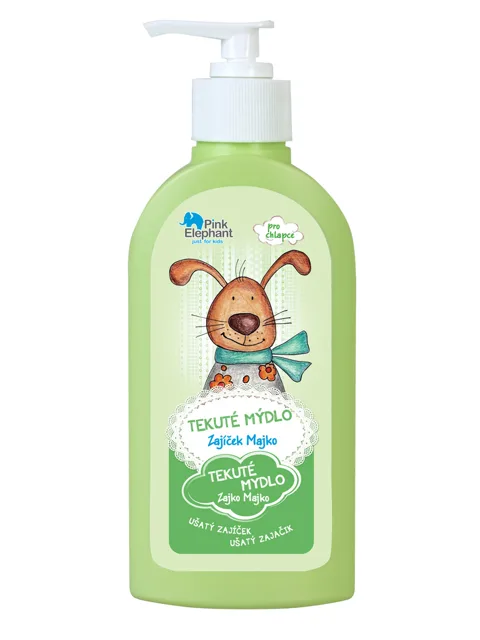 Dětské tekuté mýdlo pro celé tělo Pink Elephant Zajíček Majko - 250 ml