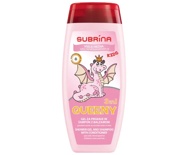 Dětský sprchový gel a šampon s kondicionérem 3v1 Subrina Queeny - 250 ml (061159) + dárek zdarma