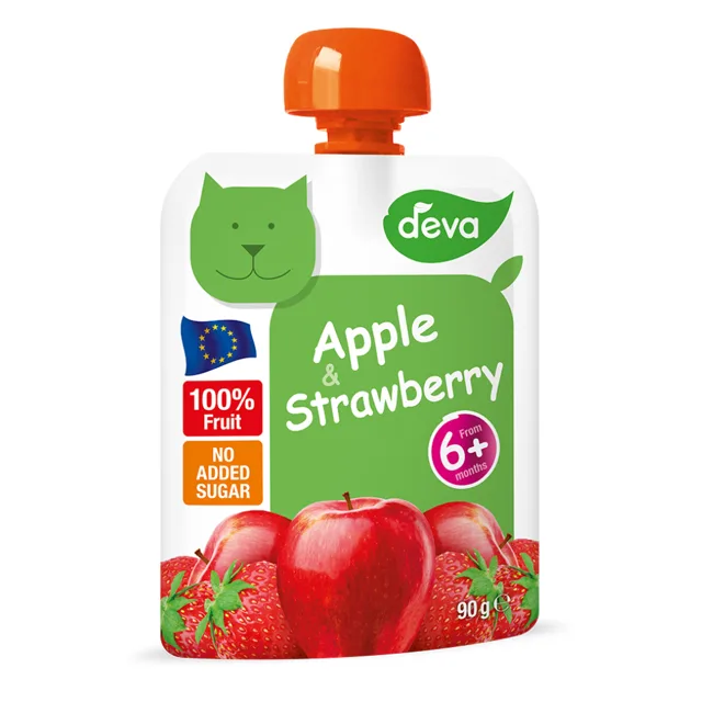 Deva Ovocná kapsička jablko a jahoda 6m+ 90 g