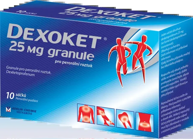 Dexoket 25 mg granule pro perorálni roztok 25 mg por.gra.sol.10