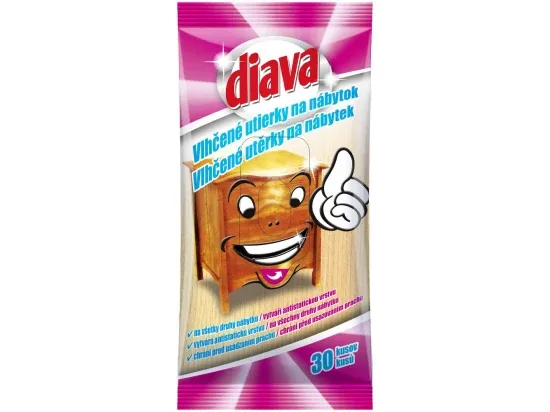 Diava vlhčené utěrky na nábytek, 30 ks
