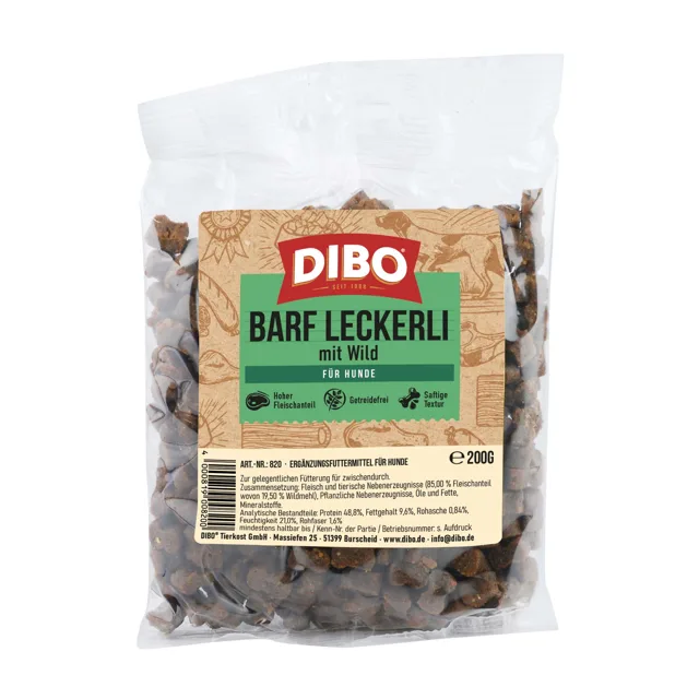 DIBO BARF pamlsky se zvěřinou - 2 x 200 g
