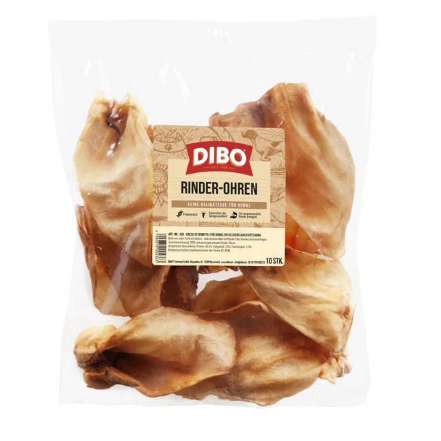 DIBO hovězí uši - 250 g (10 kusů)
