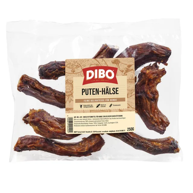 DIBO krůtí krky - Výhodné balení: 3 x 250 g (750 g)