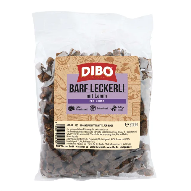 DIBO Pamlsky BARF s jehněčím - Výhodné balení: 3 x 200 g