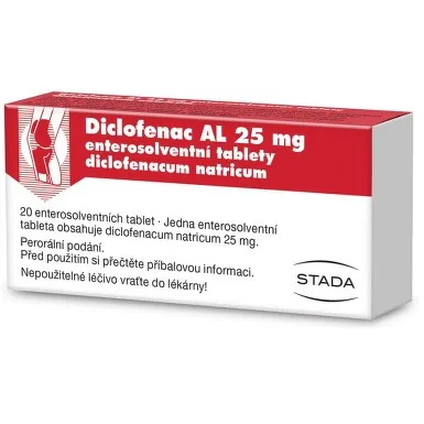 DICLOFENAC AL POR 25MG TBL ENT 20