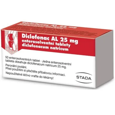 DICLOFENAC AL POR 25MG TBL ENT 50