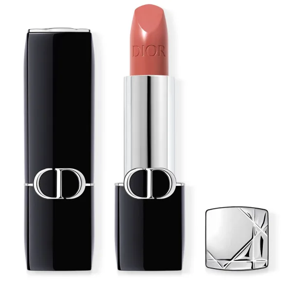 Dior Rouge Dior Satin dlouhotrvající rtěnka - hydratační květinová péče o rty  - 100 Nude Look  3,5 g