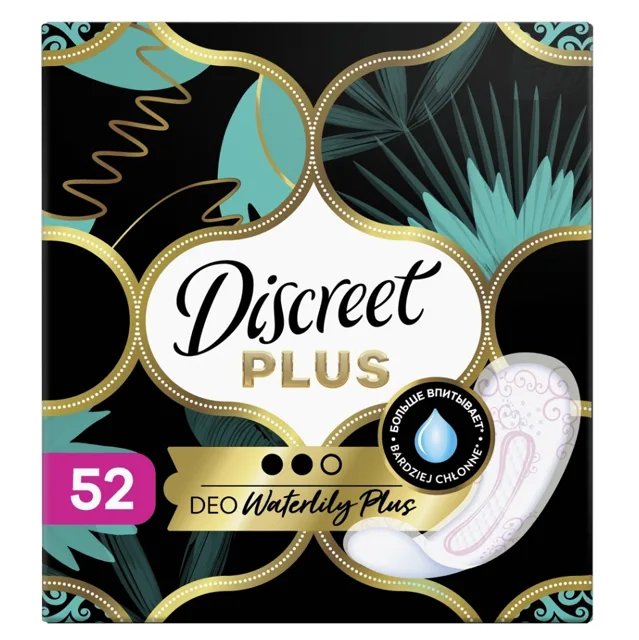 DISCREET Waterlilly Plus Intimní vložky 52 ks