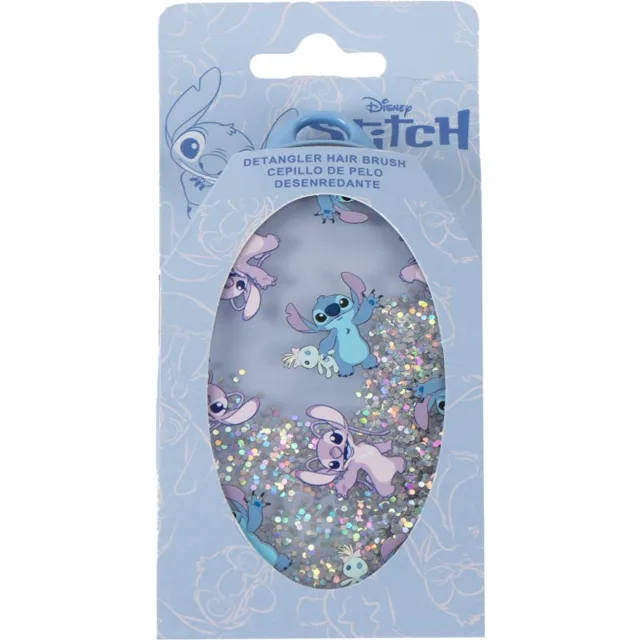 Disney Stitch Detangler Hair Brush kartáč na vlasy se třpytkami 1 ks