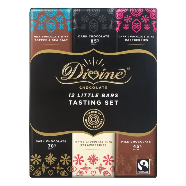 Divine dárkové balení 12 čokolád, 6 příchutí, 180g