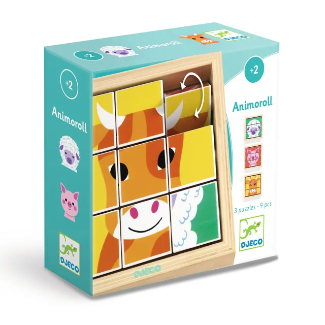 Djeco Otáčivé puzzle Farma