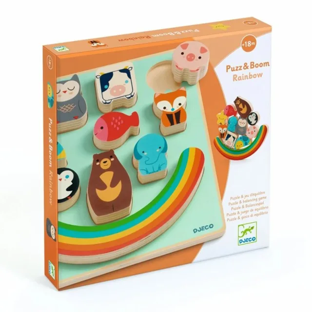 DJECO Puzz & Boom Rainbow balanční hra 18m+ 1 ks