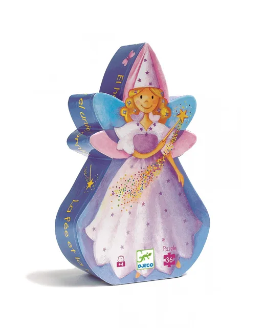 Djeco Puzzle Víla a jednorožec - 36 pcs