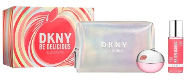 DKNY Be Delicious Fresh Blossom - EDP 100 ml + tělový závoj 125 ml + kosmetická taška
