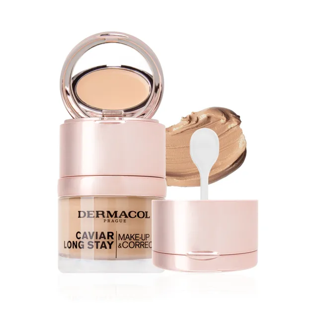 Dlouhotrvající make up a korektor Caviar č. 3   nude Dermacol - Oficiální e-shop Dermacol