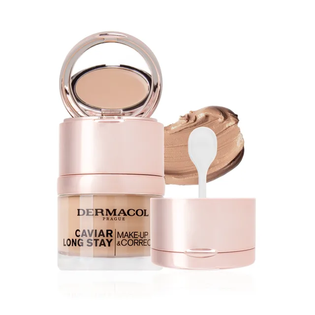 Dlouhotrvající make up a korektor Caviar č.4   tan Dermacol - Oficiální e-shop Dermacol