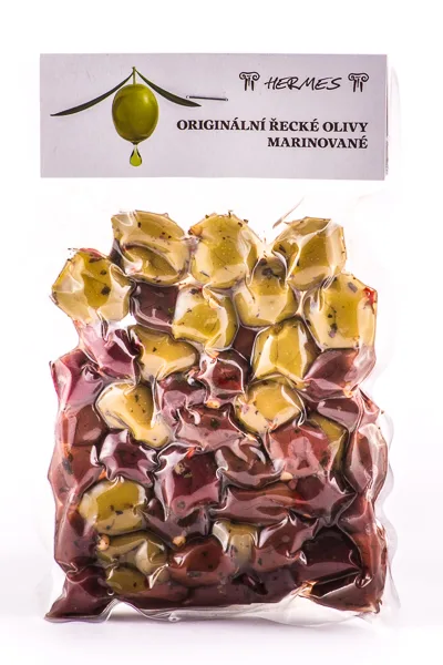 DMHERMES Marinované olivy mix vakuované 150 g