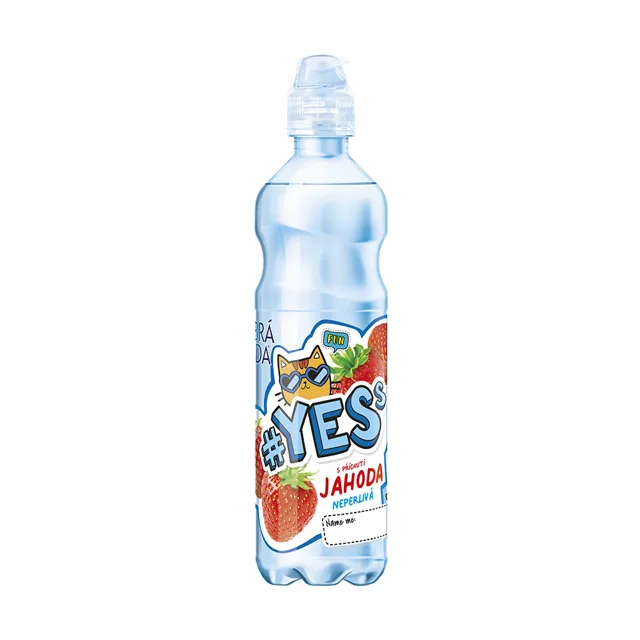 Dobrá voda YESs Jahoda neperlivá 0,5 l