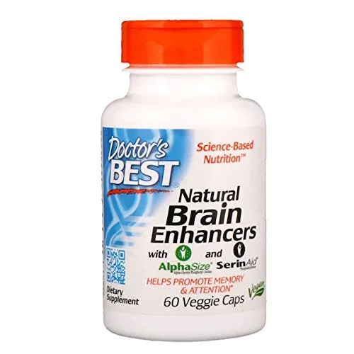 Doctor’s Best Natural Brain Enhancers, 60 rostlinných kapslí