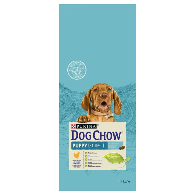 DOG CHOW Puppy granule kuře - 2 x 14 kg