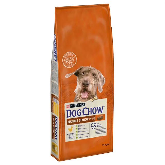 DOG CHOW Senior granule kuře - výhodné balení: 2 × 14 kg